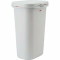 Rubbermaid 52 Qt. White Wastebasket with Lid FG5L5800WHT